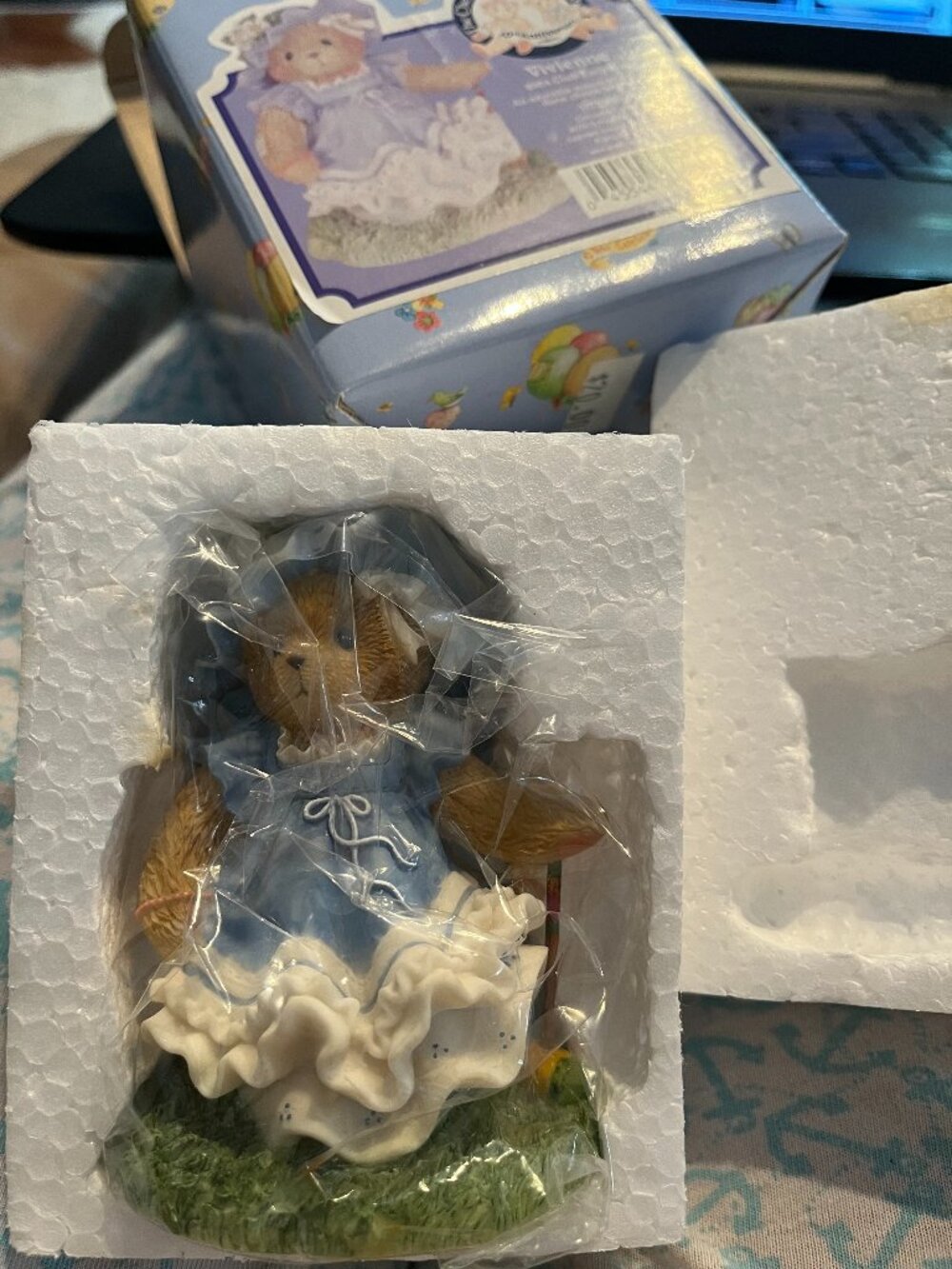 Cherished Teddies #117298 Club Exclusive 2004 Vivienne Croquet Bear ENESCO